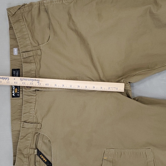 Ariat Rebar M4 pants men's 42 ×30L  field khaki  relaxed straight leg made tough - Picture 5 of 16